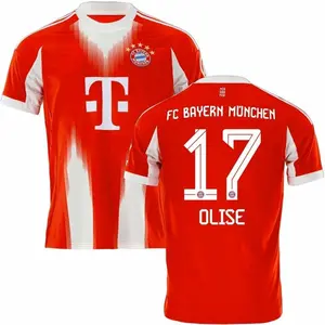 Unisex Soccer/Football Bayern Munich/France Team Michael Olise La Liga 2025/26 Home/Away Replica Jersey F26