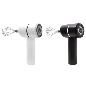 Rechargeable USB Electric Handheld Whisk Mixer Blender, Three-Speed Stainless Steel Design, Portable Wireless Kitchen Appliance for Mixing & Blending, Cordless Kitchen Mixer