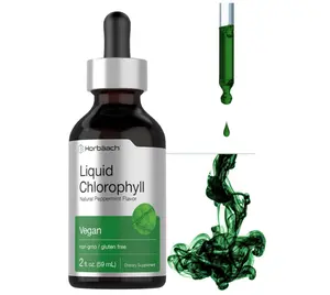 Horbäach Liquid Chlorophyll Drops | 2 oz | Vegan, Non-GMO, and Gluten Free Formula | Natural Peppermint Flavor