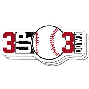 Baseball Pitcher Sticker 3 Up 3 Down Funny Baseball Saying, Gift for Pitchers, Coaches, and Fans  Vinyl Decal for Laptop, Water Bottle, Car Window 3 Inches