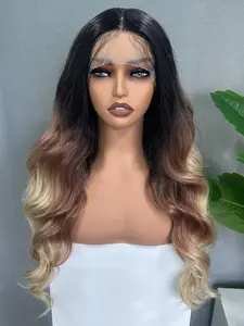 26-Inch T-Part Synthetic Curly Wavy Wig with Baby Hair, High-Temperature Fiber, Curly Long Wig for Women, Daily Wear, All Seasons
