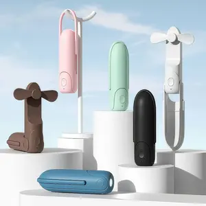 Handheld Mini Fan 3 in 1 Hand Fan Portable USB Rechargeable Small Pocket Fan Battery Operated Fan with Power Bank and Flashlight