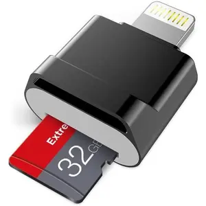 [Apple MFi Certified] Micro SD Card Reader for iPhone iPad,Lightning to Micro SD/TF Card Reader Viewer Adapter Memory Card Reading for iPhone 14/13/12/Pro Max/11/X/XR/8 Support iOS 14 15 16 17 System