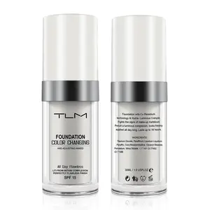 TLM Color Changing Foundation, Flawless Color Changing Foundation Makeup Base Moisturizing Liquid Foundation SPF15, Sunscreen Concealer Daily