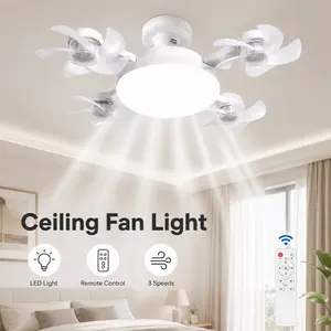 LEKAI 2026 New E27 Socket Ceiling Fan Light - 2-in-1 Silent LED Fan with Remote Control, Energy-Saving Cooling & Lighting Combo for Home Bedroom summervibes