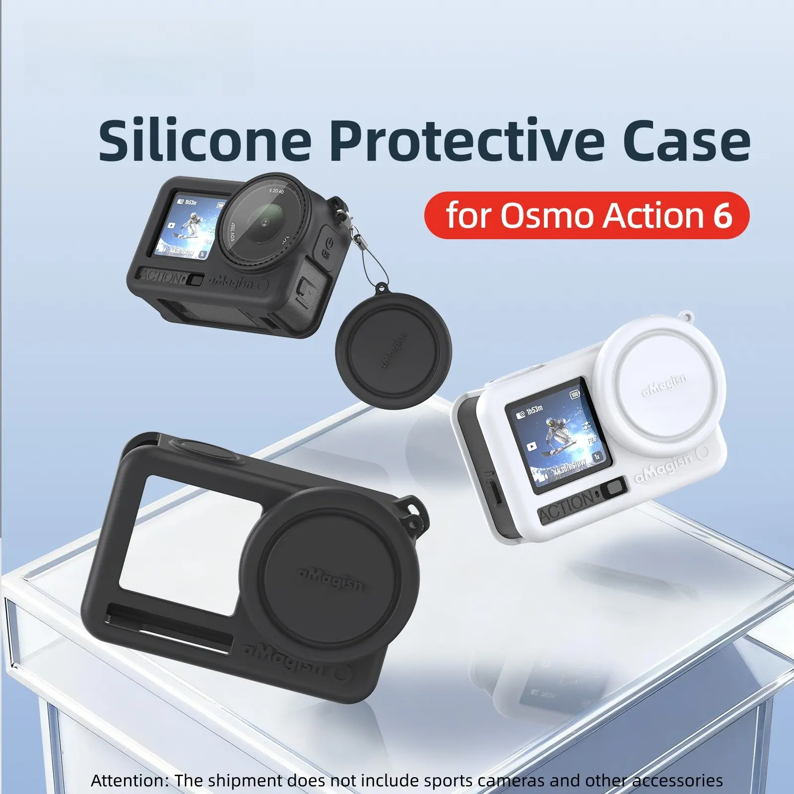 Dji Osmo Action 6 Silicone Protective Case, Latest Batch Quality, Durable Camera Accessory for Optimal Protection in Sports, Perfect Fit for Outdoor Use