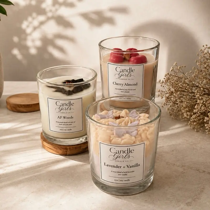 10oz Natural Handcrafted Soy Wax Candle with Fragrance Oil - Home Decor Home Supplies Accessory