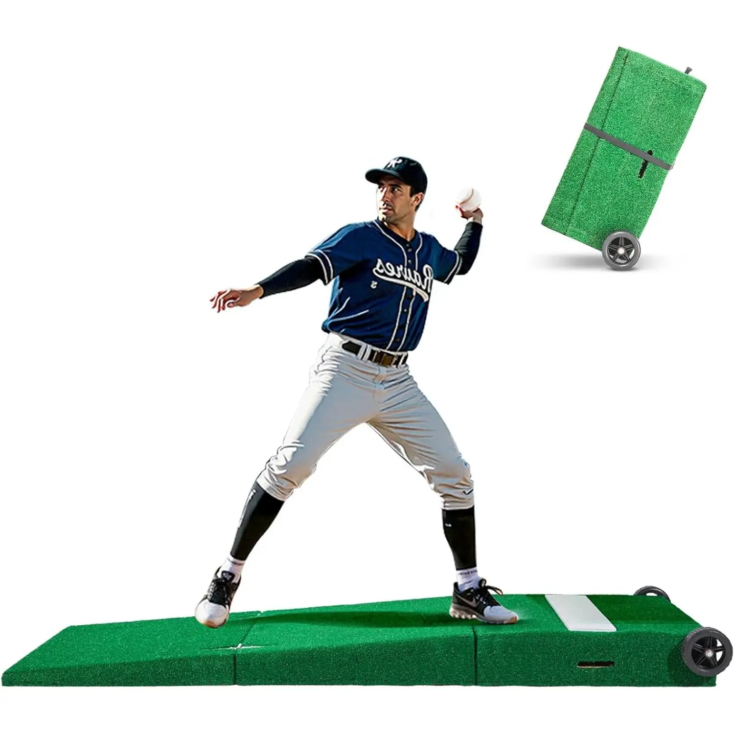 VEVOR Pitching Mound, Baseball Game Mound, Indoor/Outdoor Pitching Practice and Training Equipment, Softball Pitching Aids with Antifade Turf and Pitching Rubber