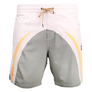 PUMA Mens Swxp Blocked Trunk Shorts Casual Swimwear Casual Comfort Technology - Grey, Off White