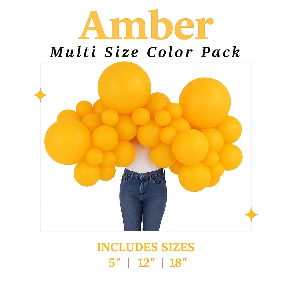 Amber Balloon Pack with Optional Add-Ons