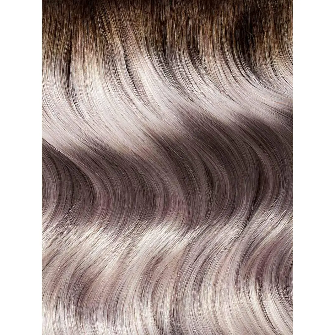 12" Seamless Dimensional Rooted Ash Blonde Clip-Ins (150g)