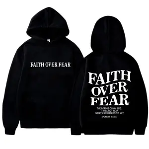 Faith Over Fear Unisex High-Quality Hoodies Menswear Sweaters