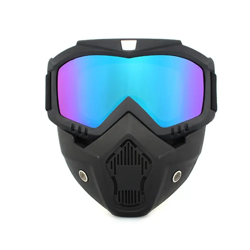 Vintage Harley Motorcycle Full Face Mask, Breathable Outdoor Riding Goggles, Adjustable Dustproof Off-road Motorcycle Goggles, Motocross Goggles, Dirt Bike Goggles, Motobike Riders Gear