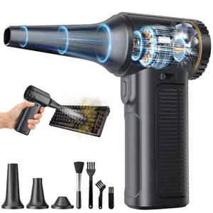 SHEKAR Electric Air Duster, Compressed Air Blower Gun, Adjustable Gears, Rechargeable Cordless, Mini Turbo Jet Fan for Keyboard, PC, Car, Home & Outdoor Cleaning Powerful Portable #Summervibes