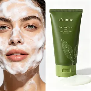 KORMESIC Green Tea Clarifying Cleanser – Oil Control & Blemish Face Wash, Deep Pore Cleansing, Salicylic Acid, Niacinamide, Gentle Refreshing Foam for Oily Skin Facial Facial