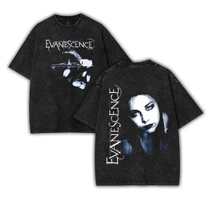 Unisex Evanescence Band Graphic Tee - Vintage Retro Rock Music Lover Shirt, Casual Comfort Cotton Top, Alternative Goth Concert Outfit & Gift