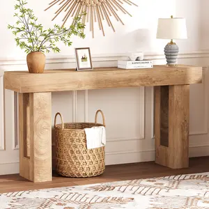 Narrow Entryway Table, 63" Farmhouse Console Table for Entryway, Slim Wood Sofa Side Table, Modern Minimalist Decorative Furniture for Living Room, Hallway, Front Door