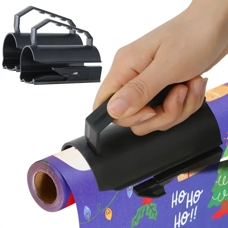 Manual Wrapping Paper Cutter with Handle & Adjustable Blade, High Precision Cutter, Heavy-Duty Roll Paper Cutting Tool, Portable for Gift Wrapping, Office Supplies, Party Decorations