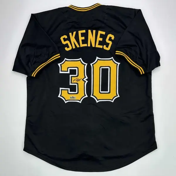 Facsimile Autographed Paul Skenes Pittsburgh Black Reprint Jersey