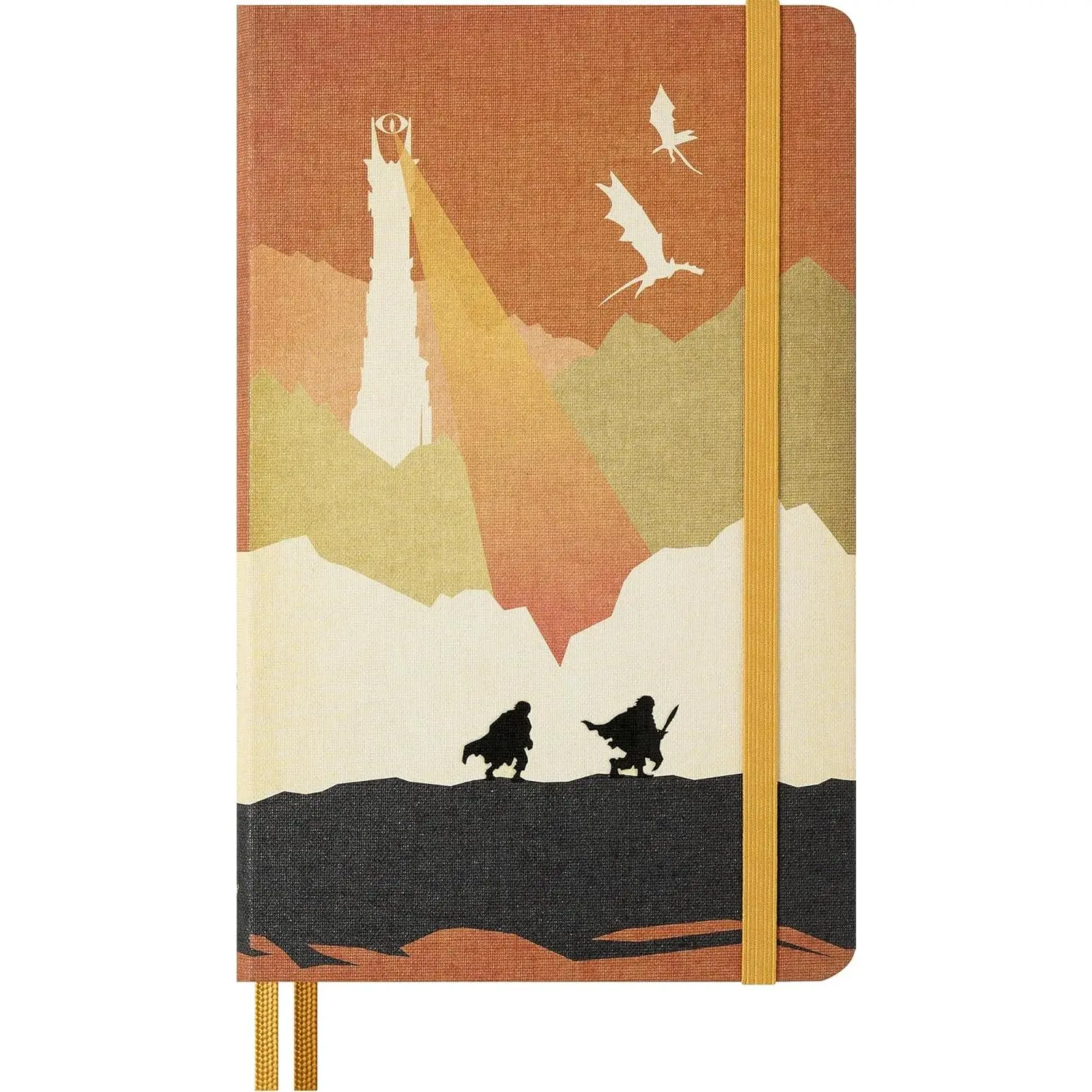 Moleskine Limited Edition The Lord of the Rings Hardcover Journal Notebook, Large (5" x 8.25"), College Ruled, Frodo & Sam Journey Graphic, 176 Pages, Ribbon Bookmark, Eco-Friendly for Fantasy Fans, College Ruled Notebooks