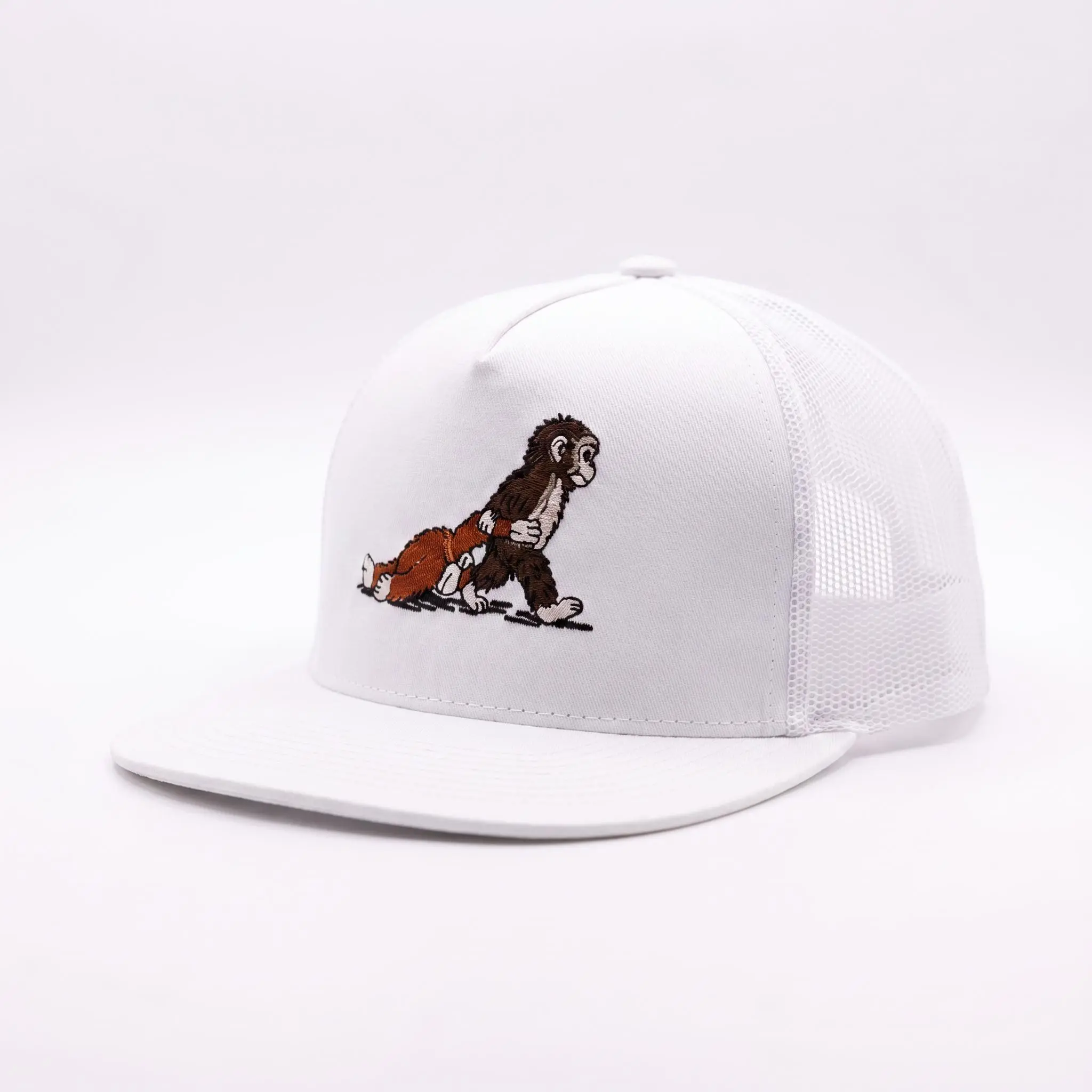 Punch Premium Trucker Hat - Embroidered Mesh Snapback, Adjustable Universal Mens Hat with Animal Accents for Men & Women, Flat Bill Option, Animals, Mens Hats