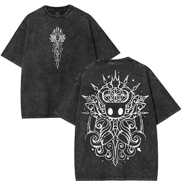 valentine shirts Hollow Knight The Radiance Gaming Double Printed Unisex Acid Washed Lightweight T-Shirt, Indie Shirt, Graphic Tee, Streetwear video game clothes Top lover