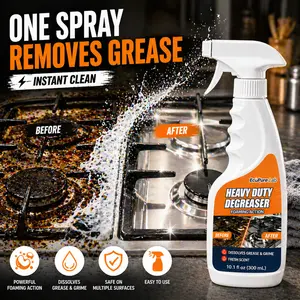 EcoPure Lab Heavy Duty Degreaser – Powerful Kitchen Degreaser Spray, Grease Remover for Stove, Oven, Range Hood & Grill – Removes Tough Oil, Burnt Grease & Stains Fast – No Residue, Non-Toxic Enzyme Cleaner#Summervibes