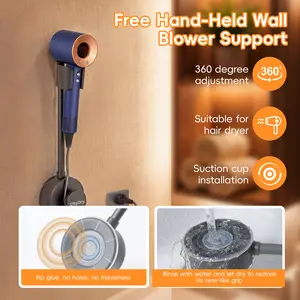 【NEW】City Dry-Hair Dryer Stand Hands Free Wall, 360 Adjustable Hose Positionable Arm and strong adhesive Suction Cup Hair dryer storage rack for Mirror and Ceramic Tile,Summervibes,Mother's Day Gift SummerVibes