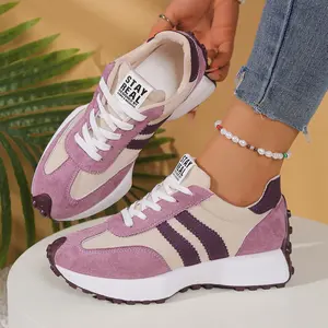 2026 Women's Comfort Outdoor Sneakers Fashion Daily Walking Shoes Lace-Up Round-Toe Flat Shoes