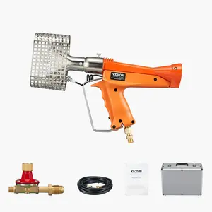 VEVOR Propane Heat Gun, Summervibes,Summervibes, Up to 187660 BTU Hot Air Gun with Adjustable Regulator, 26 FT Hose, and Hard Carrying Case, Ideal for Boat Plastic Film Shrink Wrapping, Pallet Packaging, Crafting