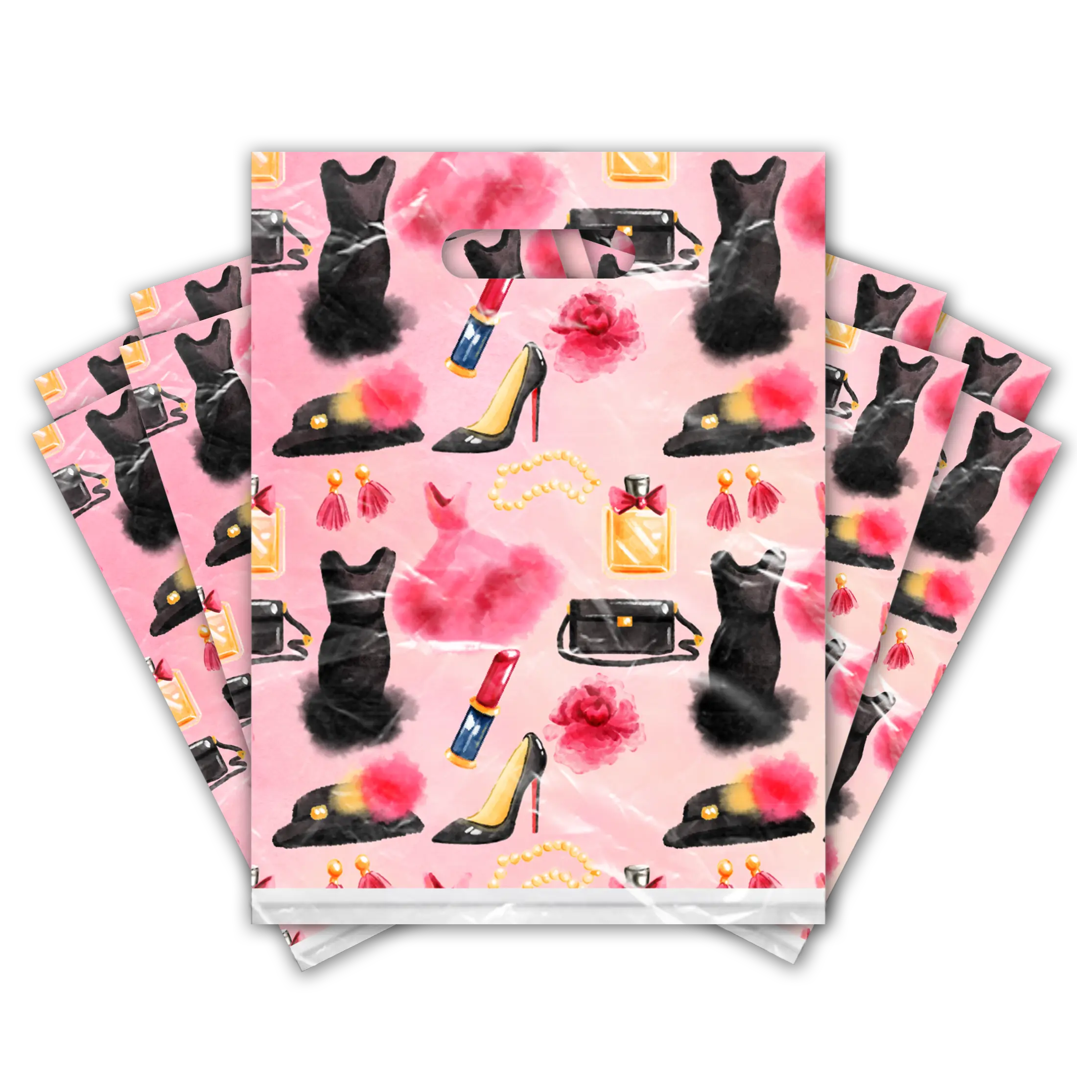 9x12 Fashion Poly Merchandise Bags – Retail Bags with Die-Cut Handles (2 Mil)