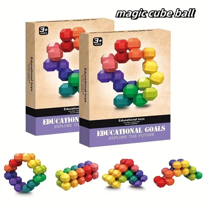 Plastic Toy Magic Cube, 3D Puzzle DIY Educational, Various Cube Designs, a Perfect Christmas Gift for Young People.