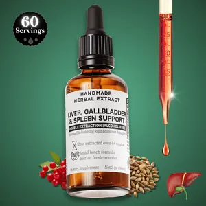 Liver, Gallbladder, and Spleen - 2x Extracted Milk Thistle, Yellow Dock Root, Dandelion Root - Detox, Natural Dietary Supplement Drops