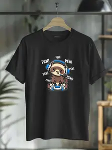 100% Cotton Cute Kawaii Video Gamer Ferret Lover T-Shirt Funny Pet Ferret Gift Graphic Tee Shirts & Hoodies