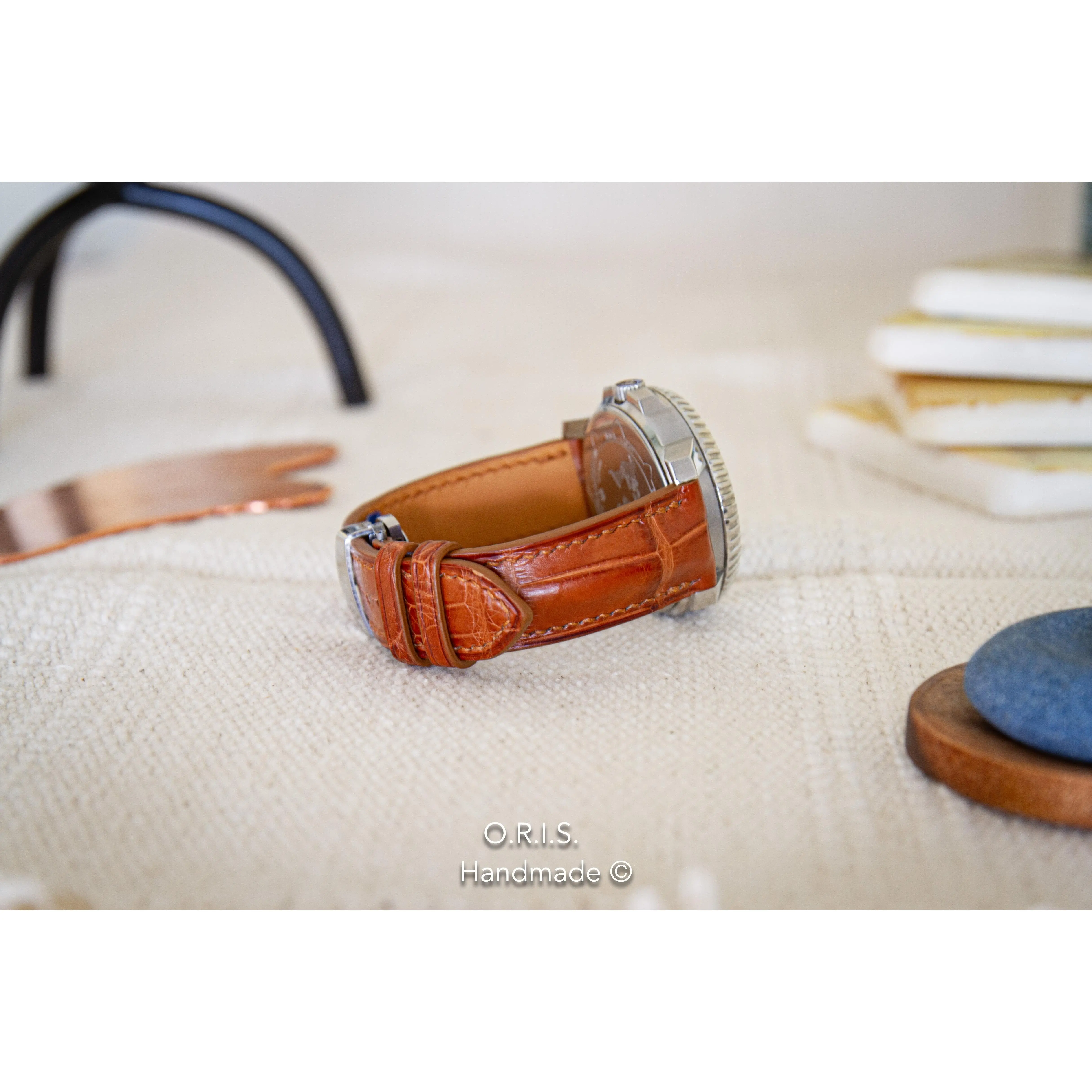 Alligator Watch Strap - Cognac
