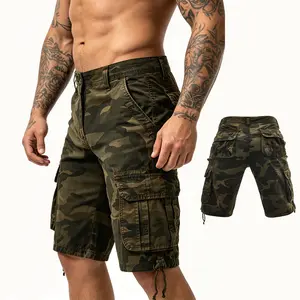Men's Camouflage Cargo Shorts - Well-Fitting, Military-Inspired, Pocketed, Lightweight, Wear-Resistant, Durable, Flexible, Comfortable Menswear for Hiking, Daily Casual, Men's Cargo Shorts, Well-Fitting Men's Shorts