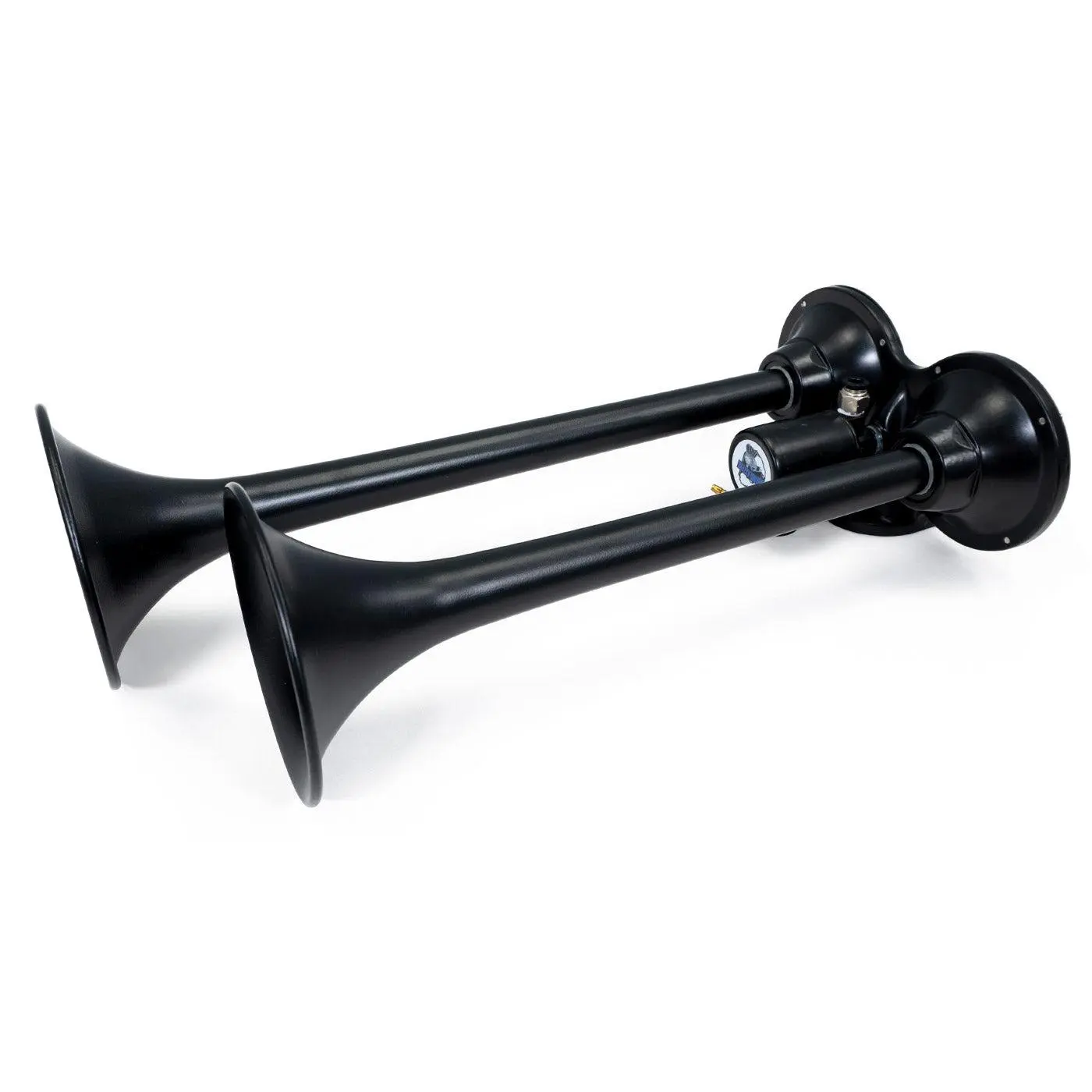 HornBlasters 2-Chime Automotive Car Horn - Stealth Black, Robust Design, Pre-Mounted 12-Volt Air Valve, Compact & Powerful, Easy Installation, Cars Accessories, Truck Accessories