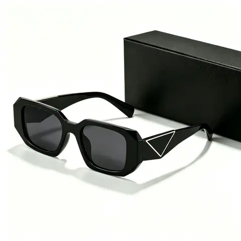 Trendy Retro Rectangle Sunglasses for Women Men Vintage Fashion Square Frame UV Protection Shades Versatile for Daily Wear and Vacations
