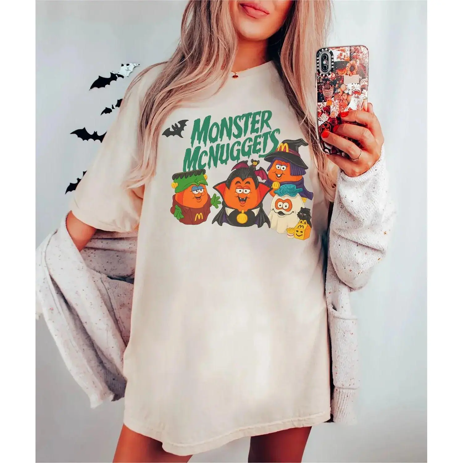 Vintage Halloween Nuggets Sweatshirt, 90s Monster Nuggets Shirt, Retro Halloween Sweatshirt, Halloween Nugget Shirt, Summerween Tee