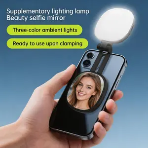 Magnetic Phone Fill Light, 1 Count USB Rechargeable Adjustable Angle & Brightness Phone Fill Light, Portable Phone Accessories for iPhone & Android, Selfie；as a mobile phone desktop stand, Portable Ring Light