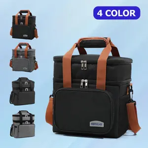 Portable Insulated Lunch Bag, Picnic Food Cooler Bag, Insulated Lunch Box, Waterproof and Durable Office Lunch Tote, Cooler Box with Shoulder Strap