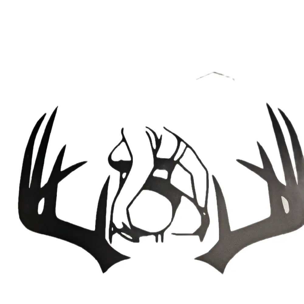 Hot Girl on Antlers Deer Head Rack Horns Antlers Bluecollar Hunting Stickers Vynal Decal for Cars or Trucks Durable 651 Vynal Material