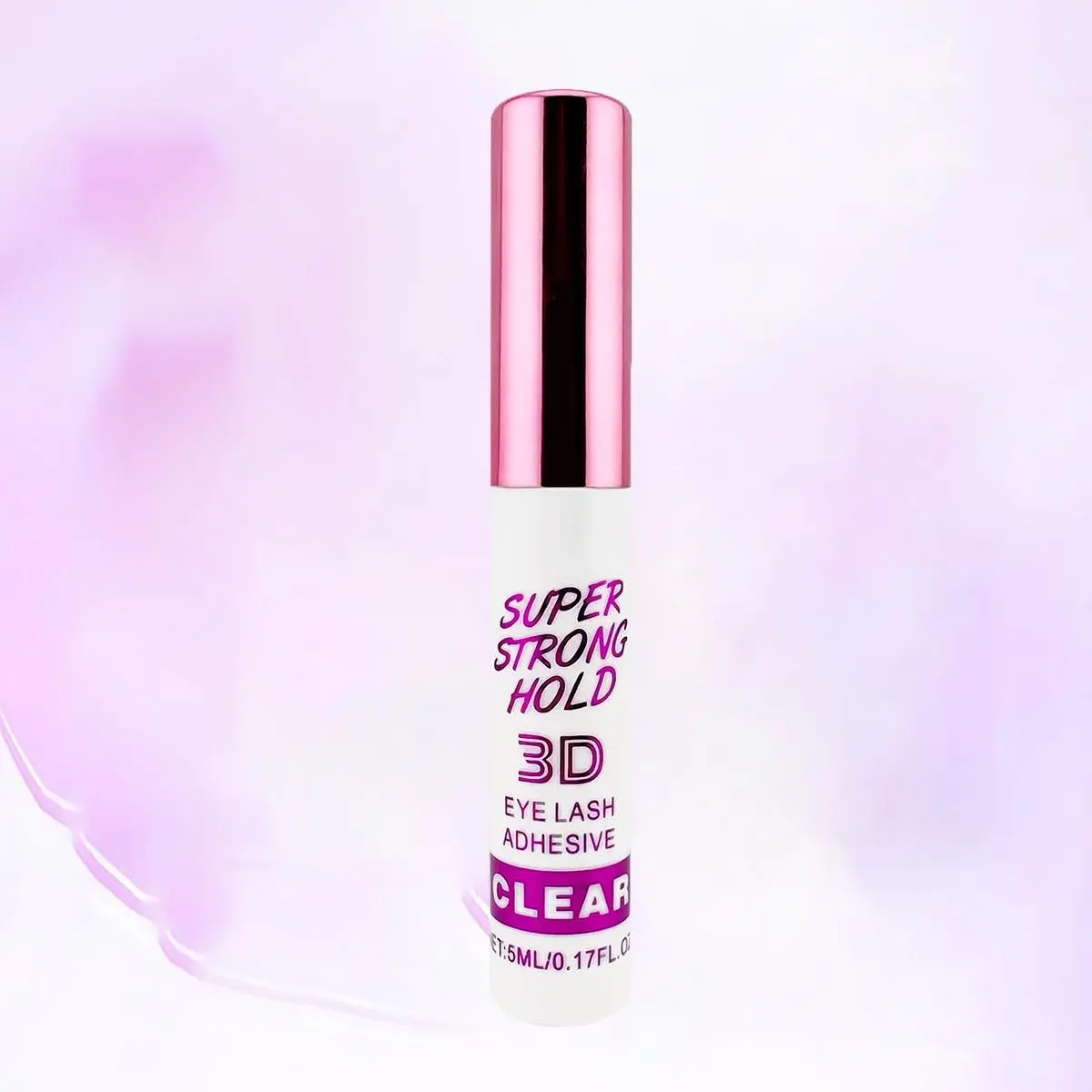 Super Strong Hold 3D Clear Eyelash Glue, 24h Waterproof & Sweatproof, Latex-Free, Fast Drying, Mess-Free, for Beginners & Sensitive Eyes, Waterproof Lash Bond