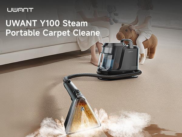 Uwant Steam Portable Carpet Cleaner , 18Kpa Powerful  Spot Cleaner Machine, Upholstery & Sofa Cleaner for Home，Car and Auto Detailer，Pet Stain Remover，Steam Vacuum