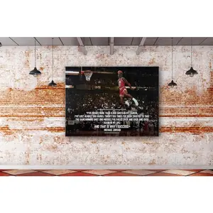 Michael Jordan Art Basketball Winner Michael Jordan Art Poster Print Unframe