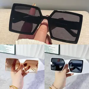 3-pack 2026 New Fashion Ins Style Street Style Square Frame Sunglasses Anti-Ultraviolet Trend European American Cross-Border Large Frame Sunglasses Unisex high negative glasses Vintage Thin Horn Rimmed Glasses Blue Light Blocking Anti-Eyestrain Glasses