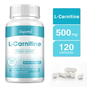 Buporai - L-Carnitine Supplement 500 mg, 120 Vegetarian Capsules, 60 Day Supply, Premium Formula