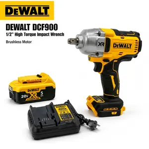 DEWALT DCF900 High-Torque Impact Wrench - 900N.m Power, Ideal for Truck Lug Nuts, Machinery Maintenance bolt extractor kit multi tool