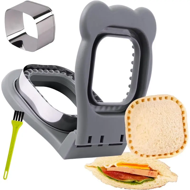 Uncrustables Sandwich Maker Sealer Cutter, Crustless Sandwich Cutter, PB&J Uncrustable Maker Kitchen Square Handy Utensils
