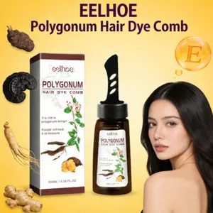 EELHOE Polygonum Hair Dye Comb - Ginger Extract Hair Color for Gray Coverage & Shiny Black Hair Grey Hair Coverage